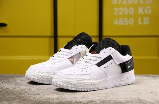 Giày Nike Air Force 1 Type White Black Volt AT7859-101 - Ảnh 8