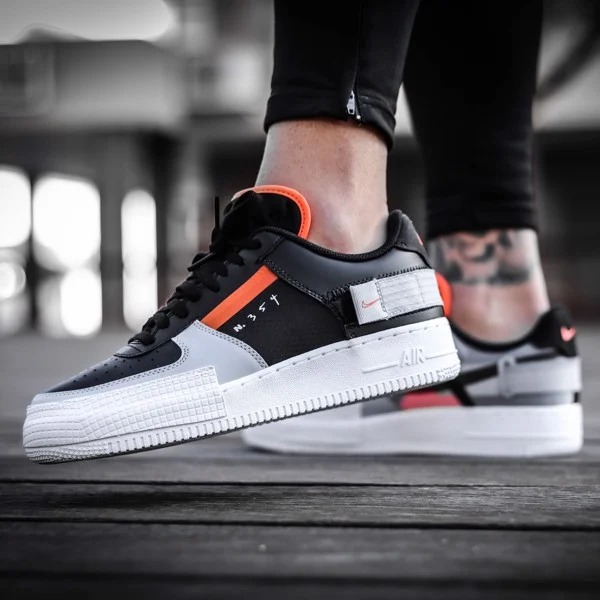Giày Nike Air Force 1 Type Black Hyper Crimson CQ2344-001 - Ảnh 3