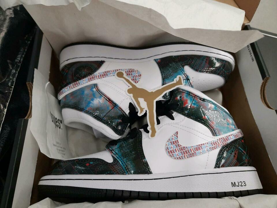 Giày Nike Air Jordan 1 Mid SE GS 'Take Flight' BQ6931-114 - Ảnh 5