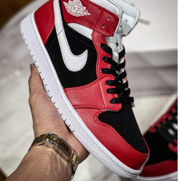 Giày Nike Air Jordan 1 Mid 'Gym Red Black' BQ6472-601 - Ảnh 7