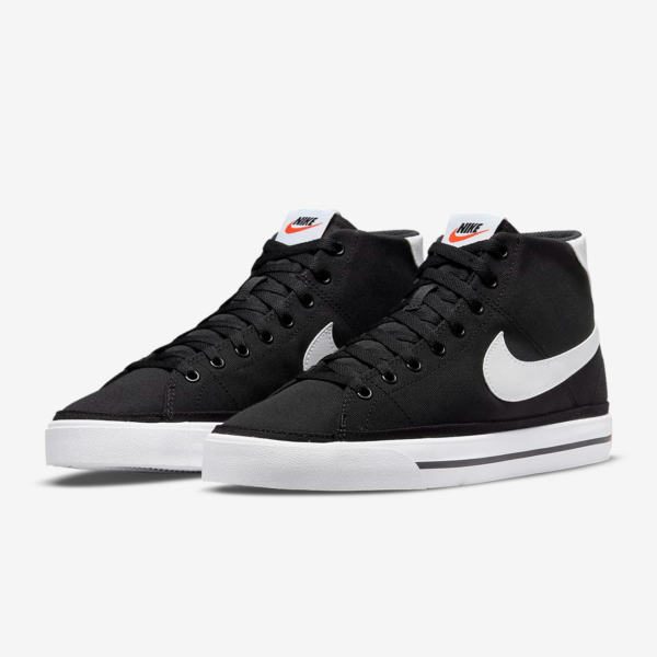 Giày Nike Court Legacy Canvas Mid 'Black' DD0162-001 - Ảnh 2