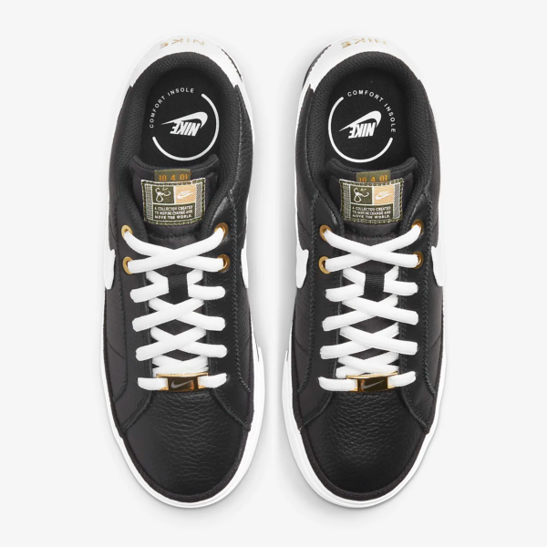 Giày Nike Court Legacy 'Black Metallic Gold' DJ1454-001 - Ảnh 4
