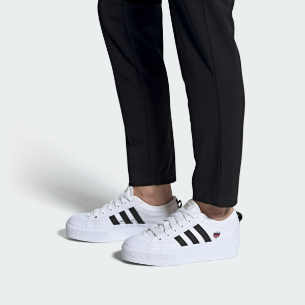 Giày Adidas Wmns Nizza Platform 'Colorful Trefoil' FX8538 - Ảnh 4