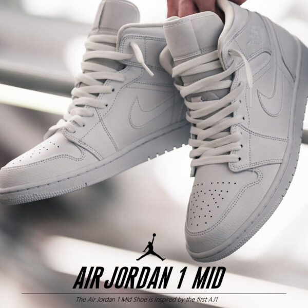 Giày Nike Air Jordan 1 Mid 'White Snakeskin' BQ6472-110 - Ảnh 8