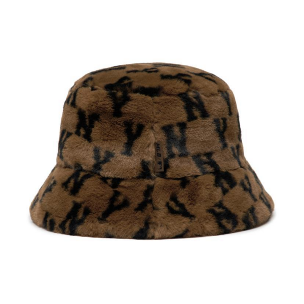 Mũ MLB Monogram Hat New York Yankees Brown 3AHTM0316-50BRD - Ảnh 2