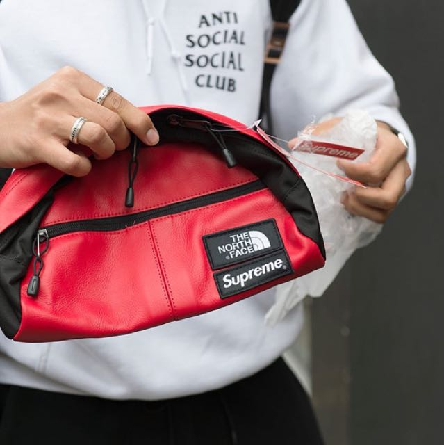 Túi Supreme The North Face Leather Roo II Lumbar Pack Red SP-TNFLRIILPRD - Ảnh 4