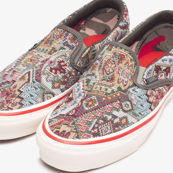 Giày Vans Nigel Cabourn x OG Classic Slip-On LX 'Carpet Green Mix' VN0A45JK9T9 - Ảnh 2