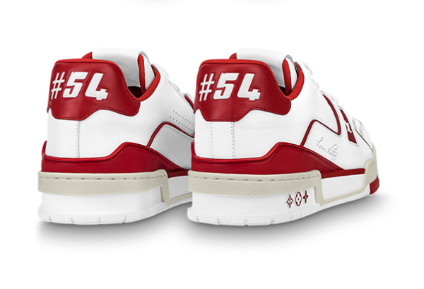 Giày Louis Vuitton Bordeaux LV Trainer 'White Red' 1A8ZPR - Ảnh 3