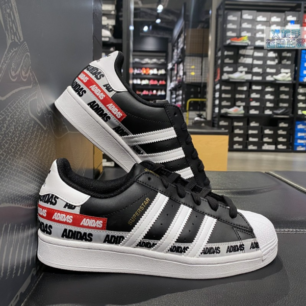 Giày Adidas Superstar 'Wordmark Heel Stripe Core Black' FX5559 - Ảnh 5