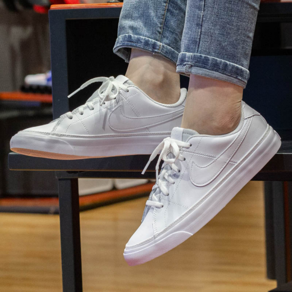 Giày Nike Court Legacy GS 'Triple White' DA5380-104 - Ảnh 2