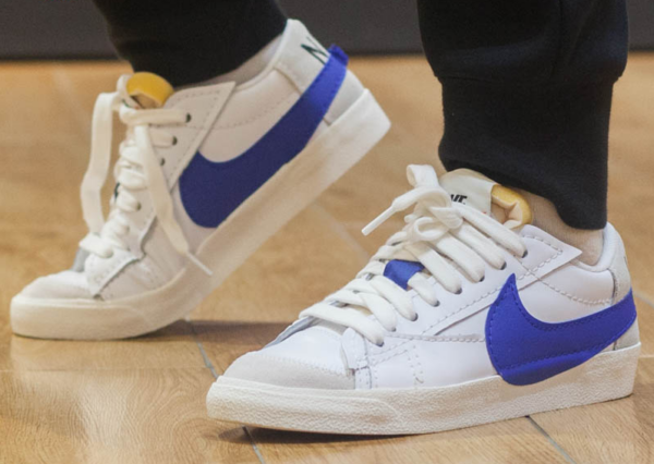 Giày Nike Blazer Low 77 Jumbo 'White Old Royal' DQ8768-100 - Ảnh 4