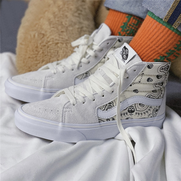 Giày Vans Sk8-Hi Bandana White VN0A32QG42S - Ảnh 4