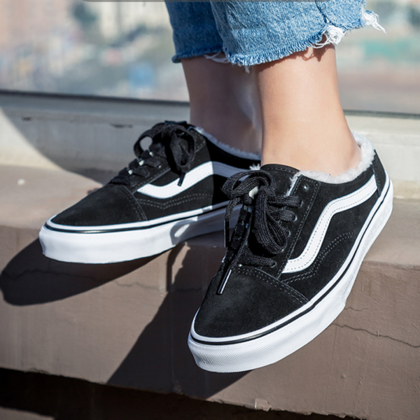 Giày Vans Old Skool Mule Sneakers Shoes 'Black White' VN0A4P3YTC6 - Ảnh 2