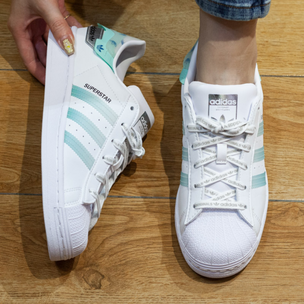 Giày Adidas Superstar 'White Green' GX2974 - Ảnh 3