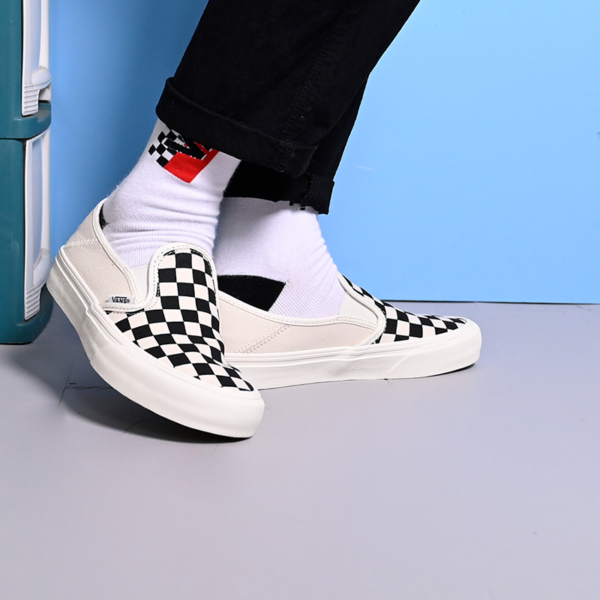 Giày Vans Eco Theory SlipL-On SF 'Black Checkerboard' VN0A3MVD42E - Ảnh 2