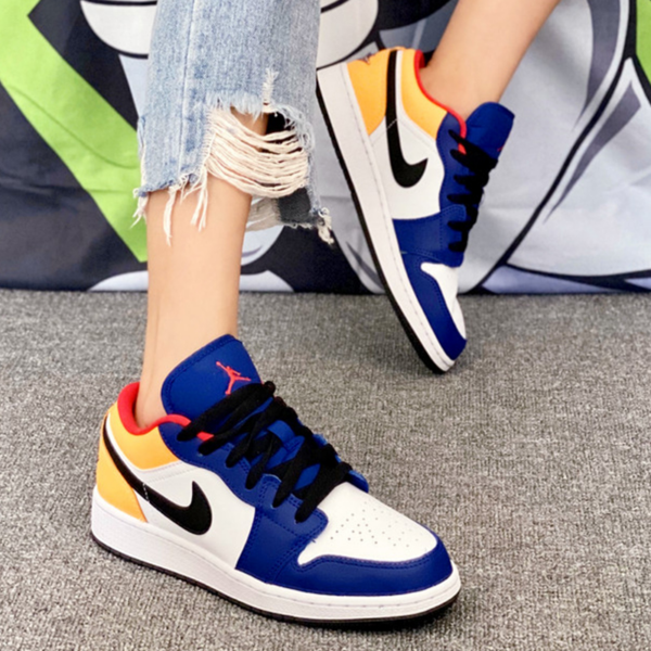 Giày Nike Air Jordan 1 Low GS 'Royal Yellow' 553560-123 - Ảnh 4