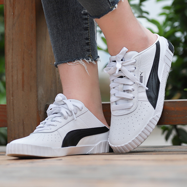 Giày Puma Cali Slip On 'White Black' Lace Up 370484-05 - Ảnh 4