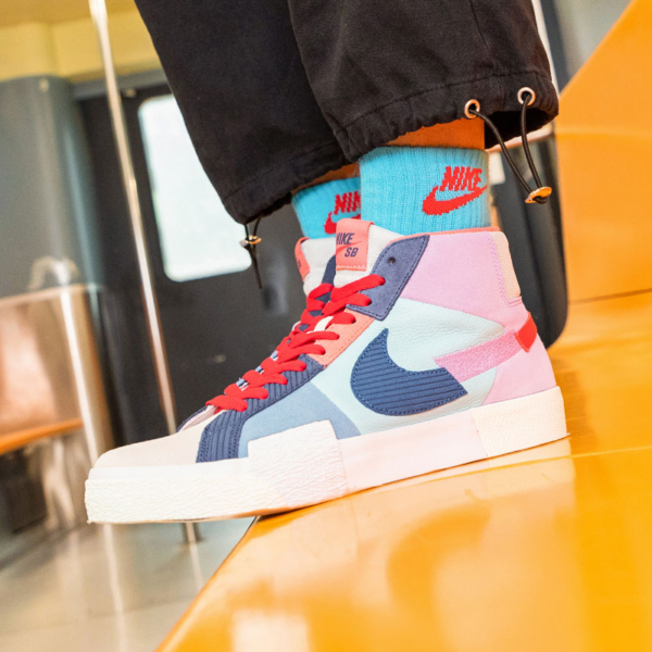 Giày Nike Zoom Blazer Mid Premium SB 'Mosaic Pack Multi' DA8854-500 - Ảnh 2