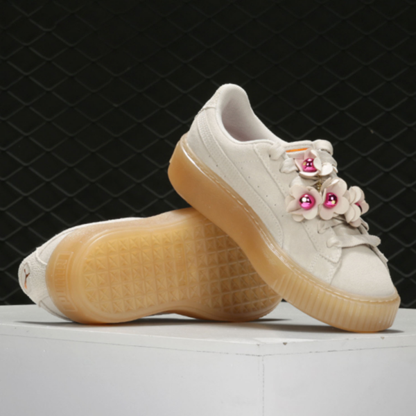 Giày Puma Platform Flower Tassel 'White' 369181-01 - Ảnh 5
