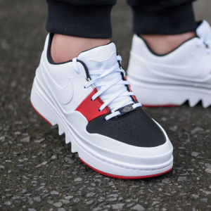 Alternative view of Giày Nike Wmns Air Jordan 1 Jester XX Low Laced 'White Red' CI7815-101