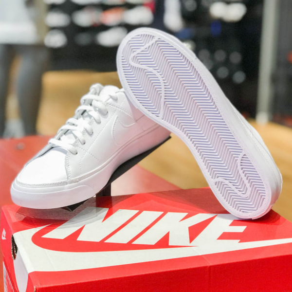 Giày Nike Court Legacy GS 'Triple White' DA5380-104 - Ảnh 4