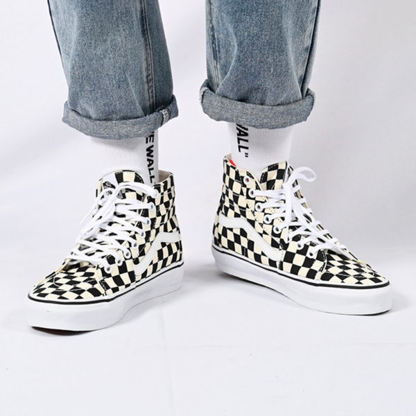 Giày Vans Sk8-Hi Tapered 'Checkerboard Black' VN0A4U165GU - Ảnh 5