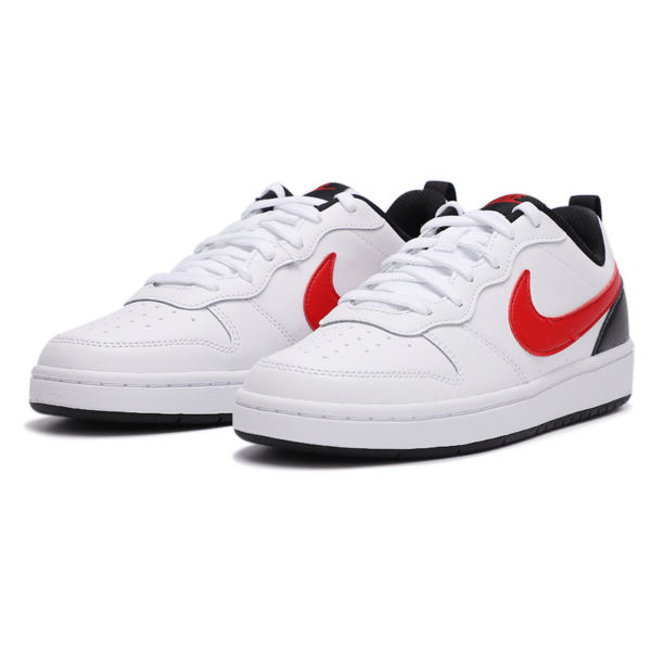 Giày Nike Court Borough Low 2 GS 'White University Red' BQ5448-110 - Ảnh 2