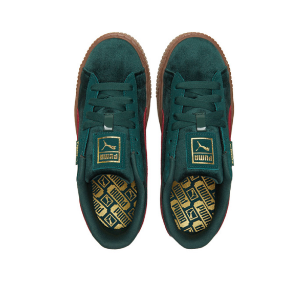 Giày Puma Platform Velvet Green Red Gum 373935-03 - Ảnh 3