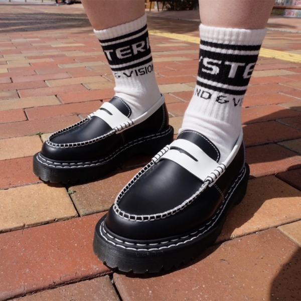 Giày Dr Martens Penton Bex Contrast Loafers 'Black White' 27334009 - Ảnh 4