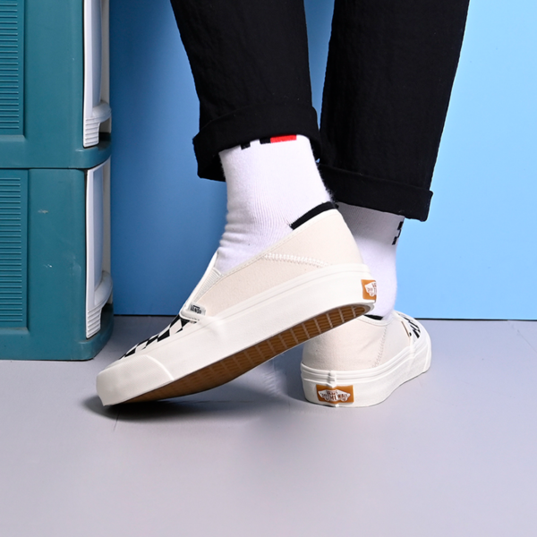 Giày Vans Eco Theory SlipL-On SF 'Black Checkerboard' VN0A3MVD42E - Ảnh 3