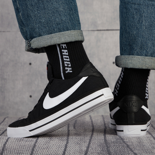 Giày Nike Court Legacy Canvas 'Black White' CW6539-002 - Ảnh 7
