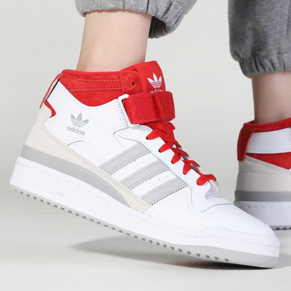 Giày Adidas Forum Mid Combines Grey With Varsity Red  FY6819 - Ảnh 2