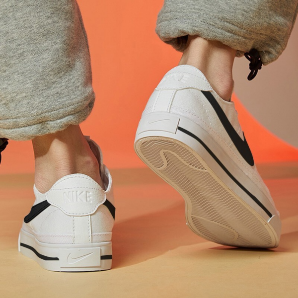 Giày Nike Court Legacy Canvas 'White Black' CW6539-101 - Ảnh 2