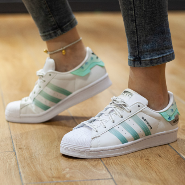 Giày Adidas Superstar 'White Green' GX2974 - Ảnh 2