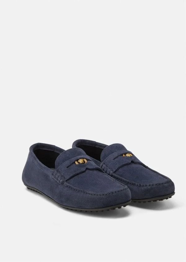 Giày Versace Suede Loafers Navy DSU7564-DCRO1G-1U61V - Ảnh 3