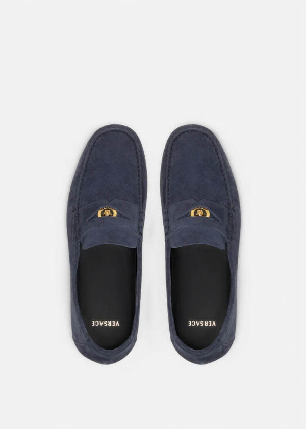 Giày Versace Suede Loafers Navy DSU7564-DCRO1G-1U61V - Ảnh 2