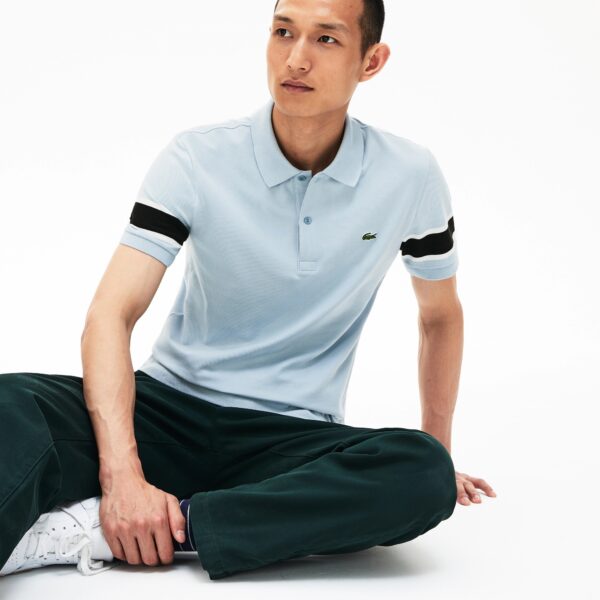 Áo Lacoste Polo Slim Fit Striped Sleeve Stretch Cotton Piqué PH8743-51-22H - Ảnh 4