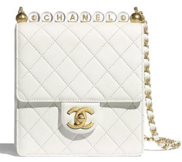 Túi Chanel Flap Bag Goatskin White AS0584-B02873-10601