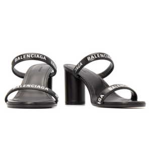 Giay Balenciaga Logo Round Sandals 'Black' 695001-WCAE1-1090