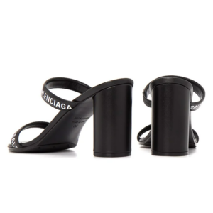Giay Balenciaga Logo Round Sandals 'Black' 695001-WCAE1-1090
