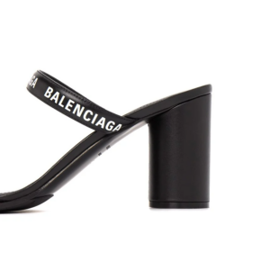 Giay Balenciaga Logo Round Sandals 'Black' 695001-WCAE1-1090