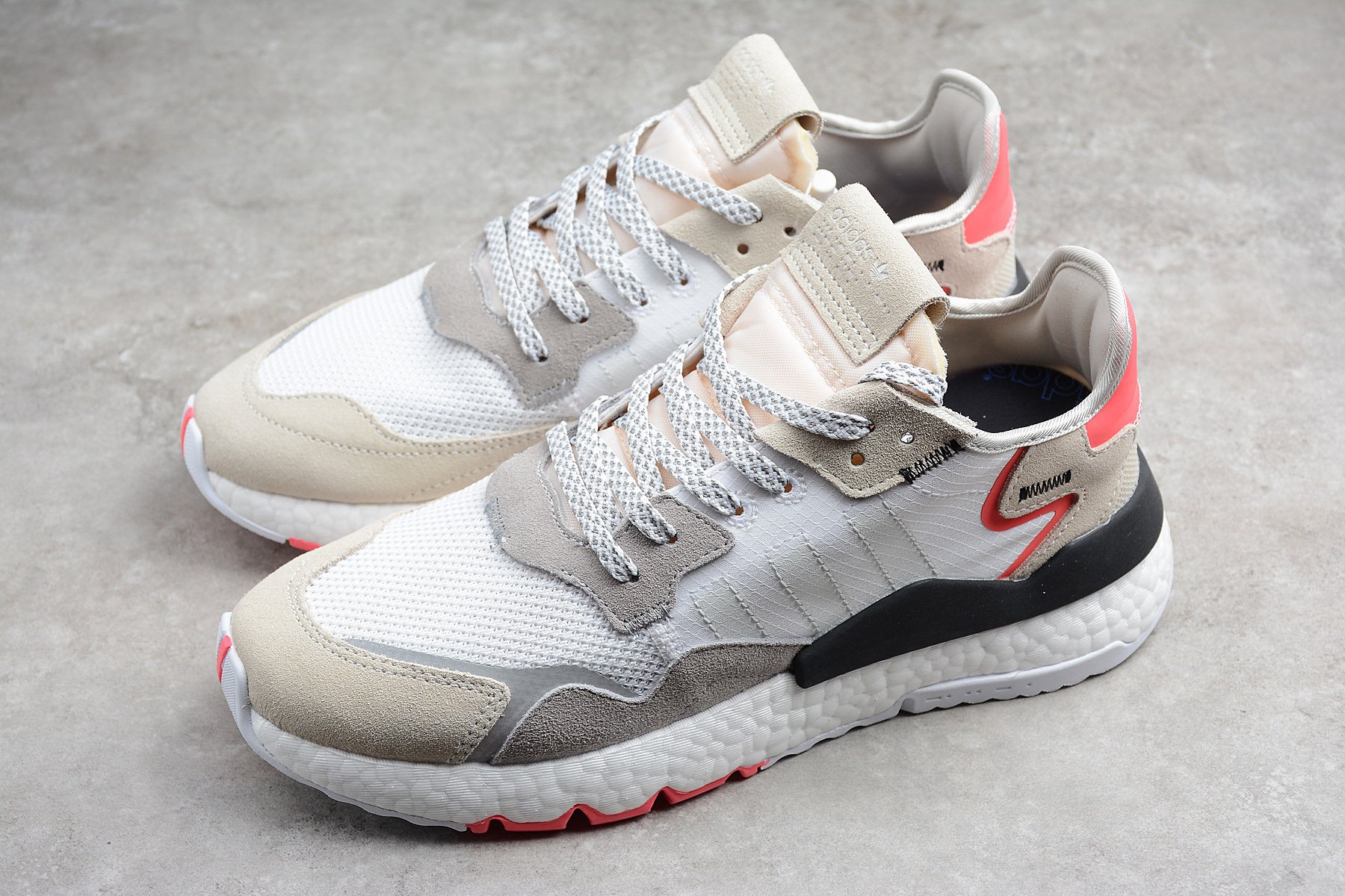 Giày Adidas Nite Jogger 'White Shock Red' F34123 - Ảnh 2