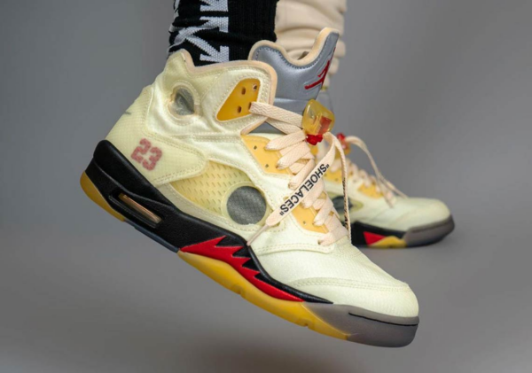 Giày Nike Air Jordan 5 SP x Off-White 'Sail' DH8565-100 - Ảnh 2
