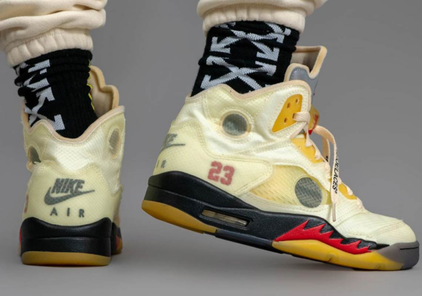 Giày Nike Air Jordan 5 SP x Off-White 'Sail' DH8565-100 - Ảnh 5