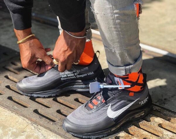 Giày Nike Off-White x Air Max 97 'Black' AJ4585-001 - Ảnh 4