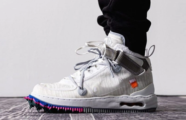 Giày Nike Off-White x Air Force 1 Mid 'White' DO6290-100 - Ảnh 3