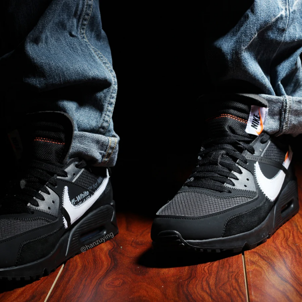Giày Nike Off-White x Air Max 90 'Black' AA7293-001 - Ảnh 6