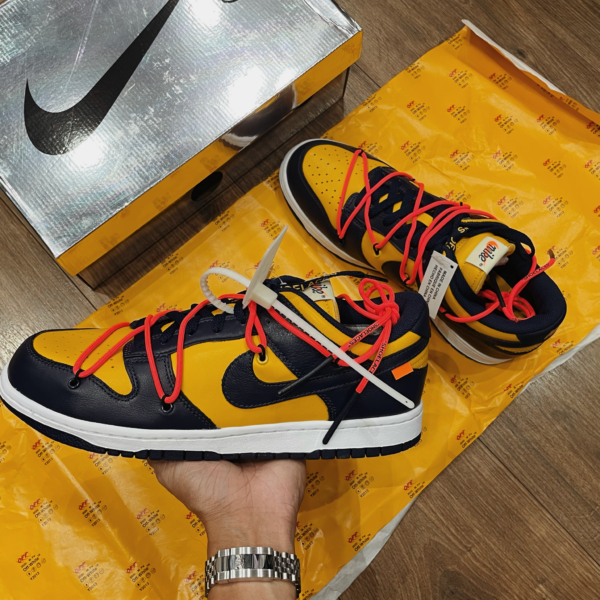 Giày Nike Dunk Low Off-White 'University Gold Midnight Navy' CT0856-700 - Ảnh 7