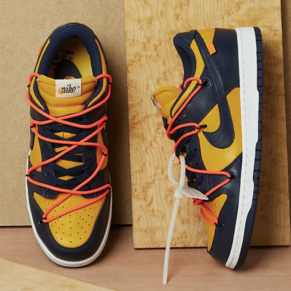 Giày Nike Dunk Low Off-White 'University Gold Midnight Navy' CT0856-700 - Ảnh 5