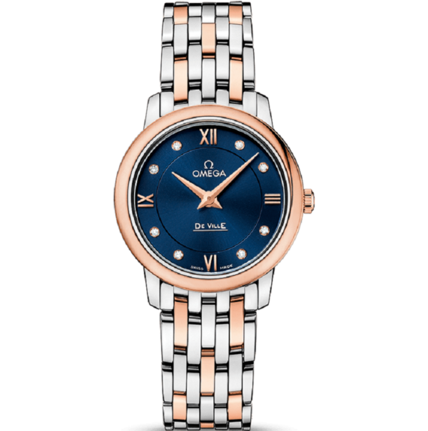 Đồng Hồ Omega De Ville Blue Diamond 'Silver' 424-20-27-60-53-001